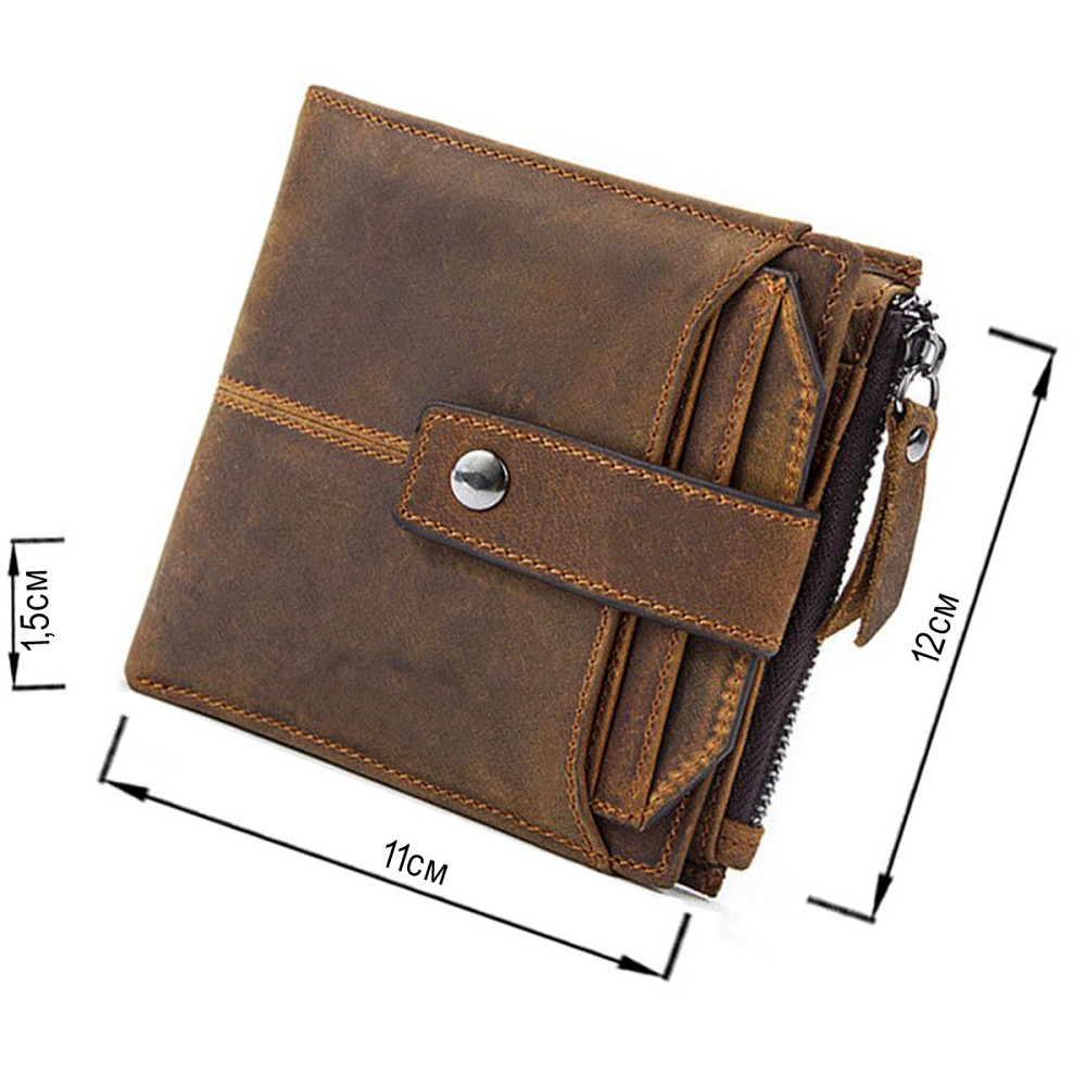 Кошелек с потертостями Vintage 14689 Коричневый Киев - изображение 3