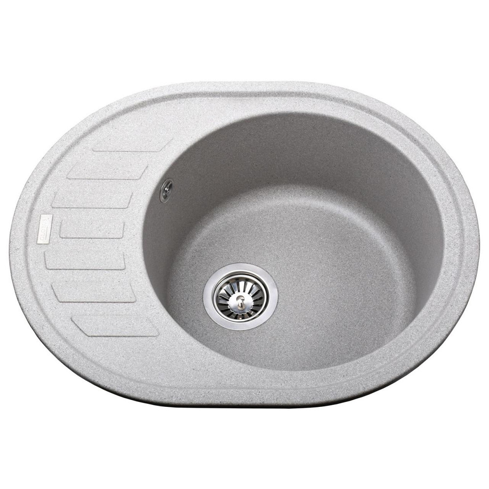 Гранітна мийка Globus Lux ARNO сiрий камiнь 620x500мм-А0005 (000007598) Київ - фото 1