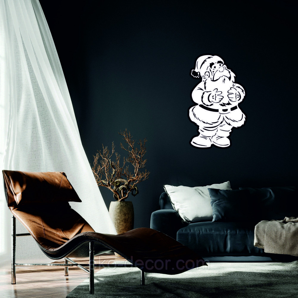 Декоративное настенное Панно «Дед Мороз», Декор на стену 70*42 см Киев - изображение 4