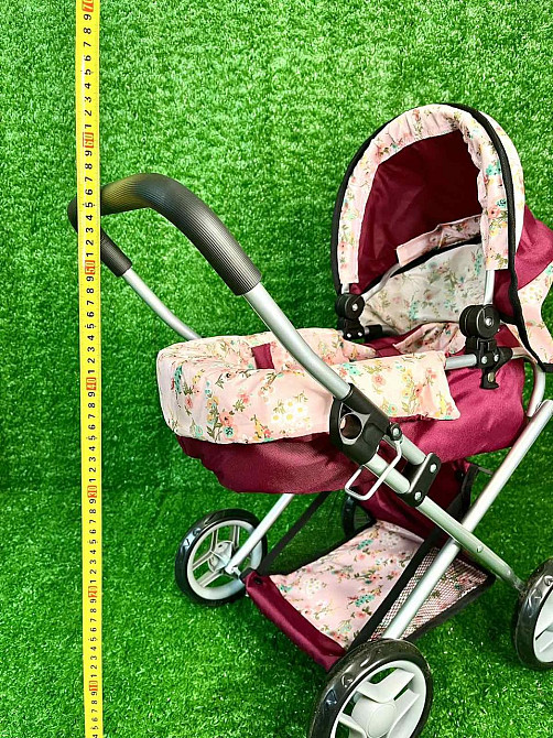 Коляска для ляльки Melogo металева з люлькою-переноскою кошиком Бордова (9369/82100) Чернигов - изображение 6