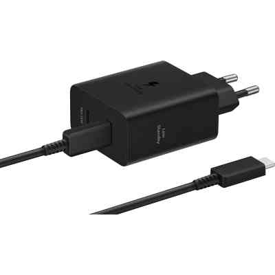 Зарядное устройство Samsung 50W 2xUSB-С + cableUSB-C to USB-C 1.8m black (EP-T5020XBEGEU) Винница