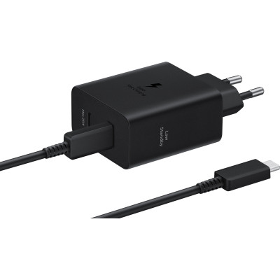 Зарядний пристрій Samsung 50W 2xUSB-С + cableUSB-C to USB-C 1.8m black (EP-T5020XBEGEU) Вінниця - фото 4