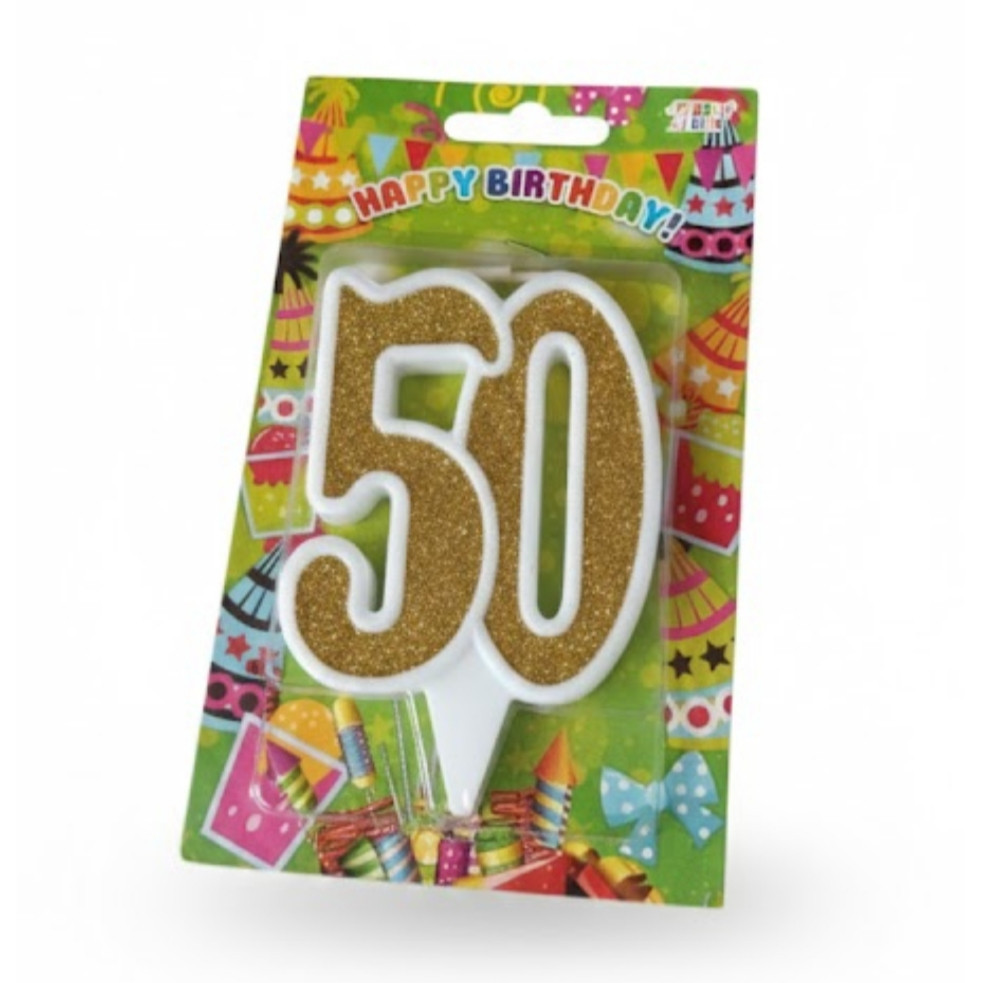 Свеча для торта цыфра 50 золото блеск Киев - изображение 3