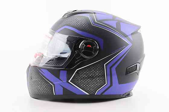 Шолом інтеграл, закритий+окуляри BLD-М61 М (57-58см), ЧОРНО-СИНІЙ Киев