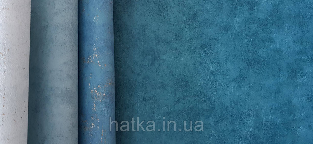 Шпалери вінілові на флізеліні Caselio 0.53х10 Beton 2 під штукатурку під бетон бірюзові матові Київ - фото 3