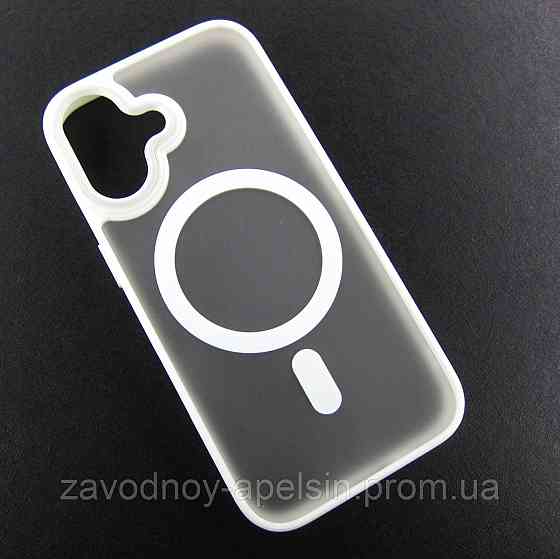 IPhone 16 Чехол матовый Магнит TPU+PC (белый) Одесса