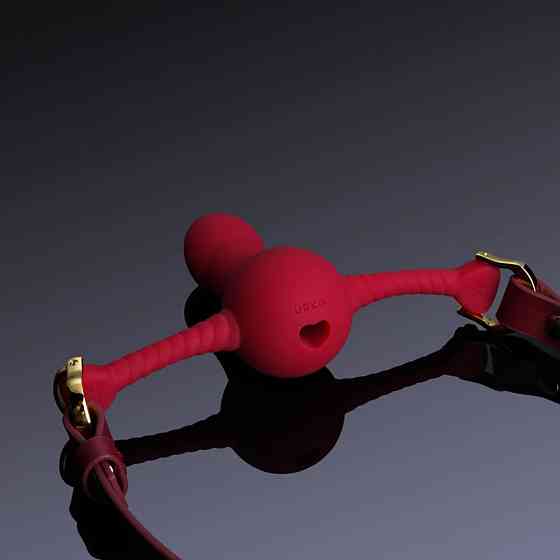 Кляп с фиксатором в форме дилдо UPKO Desire for Mouth Bondage Collection-Dildo, красный Sex Aura Киев
