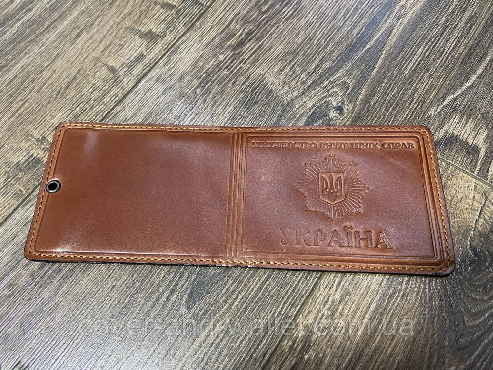 Обкладинка шкіряна на посвідчення МВД "Міністерство внутрішніх справ" Київ - фото 4