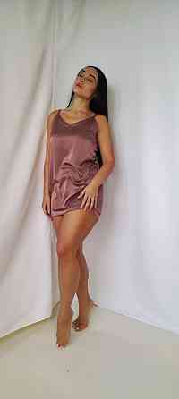 Шелковая ночнушка с халатом Какао 46/48 Харьков