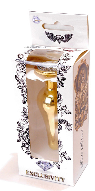 Анальна пробка Boss Series - Jewellery Gold BUTT PLUG Clear, BS6400066 Sex Aura Київ - фото 8