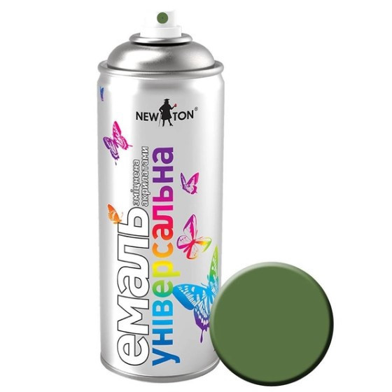 Емаль універсальна 400мл 6006 хакі-олива глян. аерозоль NEW TON Житомир - фото 1