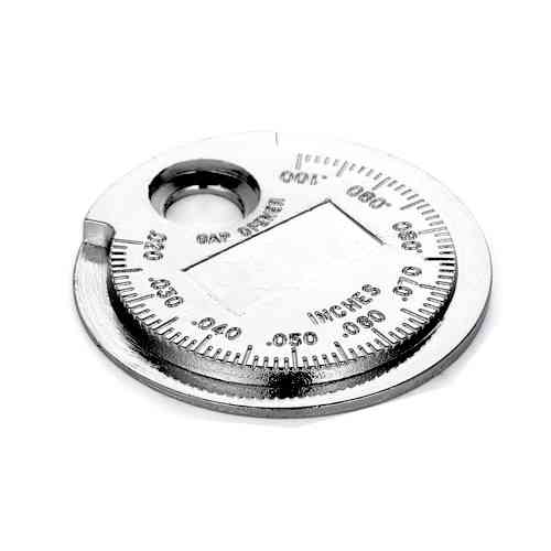 Металлический щуп в форме монеты для регулировки зазора свечей зажигания автомобиля Киев