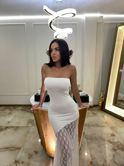 Жіноче елегантне романтичне плаття віскоза+гепюр Білий, 44/46 Одеса - фото 6