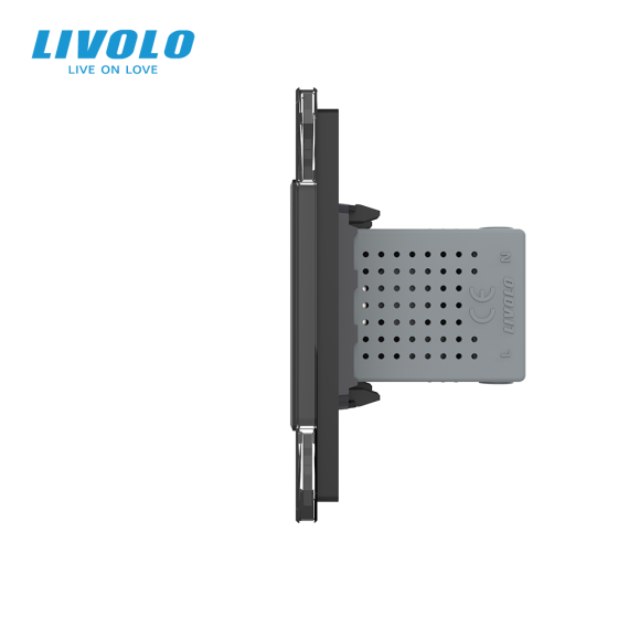 LIVOLO Розетка з заземленням з 2 USB розетками Livolo чорний скло (VL-C7C1EU2USB-12) Коломия