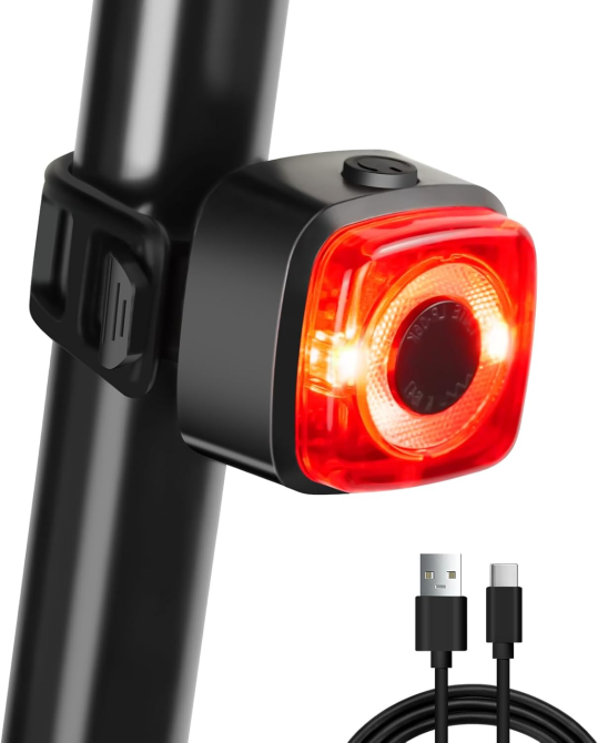 Задний велофонарь Sate-lite LR-06K StVZO: 200 Лм, LED, угол обзора 220°, IPX5, USB-зарядка Киев - изображение 1