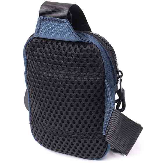 Мужская слинг сумка для путешествий из качественного текстиля Vintage 22870 Синий Киев