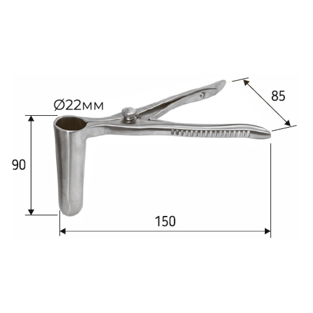 Зеркало ректальное двустворчатое Sims, 15 см, J-36-202 Днепр - изображение 2