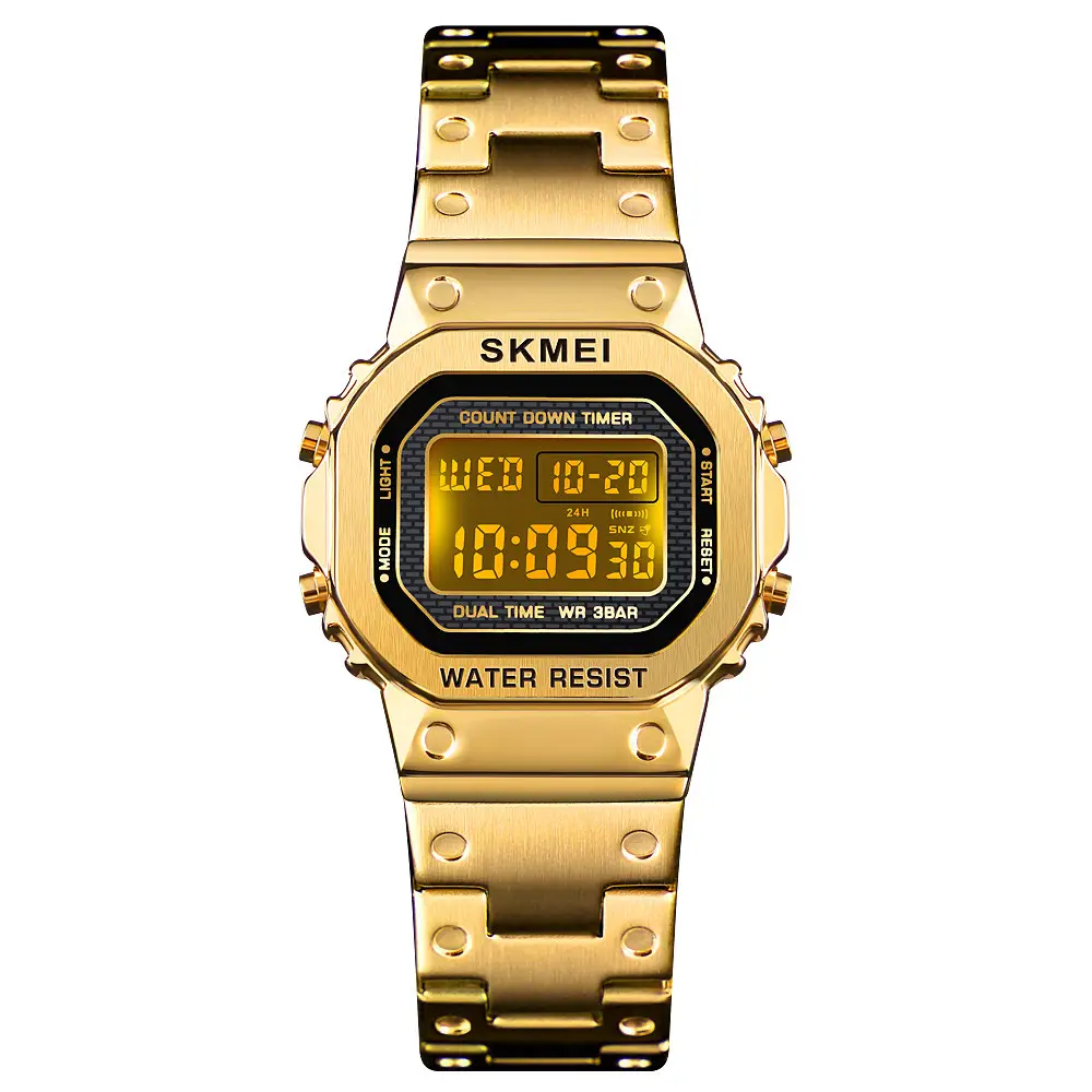 Жіночий спортивний годинник Skmei 1433 Singapore Золотистий Вінниця - фото 5