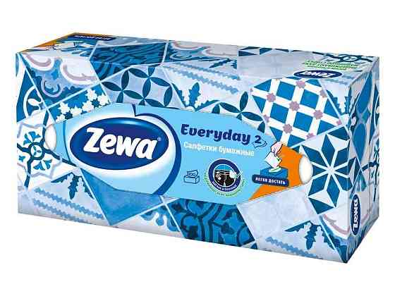 Серветки для обличчя Everyday, 2 шари, 100-шт ТМ ZEWA   Solmir Киев