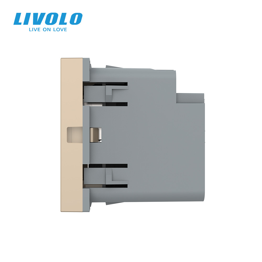 LIVOLO Розетка LIVOLO USB-A + USB-C PD 36Вт, золота, швидке заряджання, Power Delivery QC 3.0, Коломия - фото 5