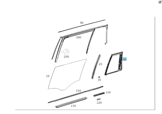 Mercedes-Benz  A2927300455 Форточка задніх правих дверей GLE Coupe C292 Одеса