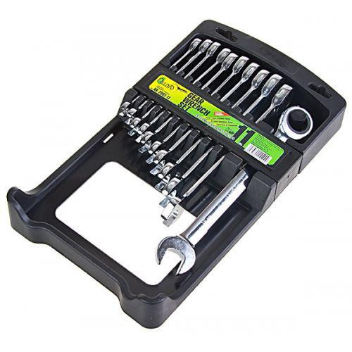 Набір ключів комбінованих тріскачкових 11 предметів , 8-19мм Alloid Одесса - изображение 7