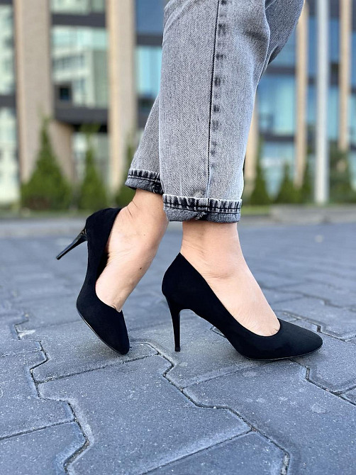 Comer Туфлі жіночі COMER чорні еко-замша висота каблука 8.5см розміри 36-40 (1960) Коломия - фото 9
