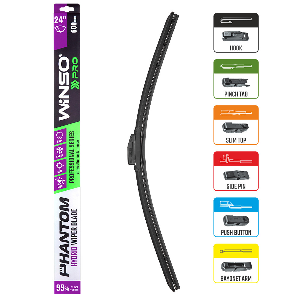 Щетка стеклоочистителя гибридная Winso Pro Phantom 24/600мм Львов - изображение 3