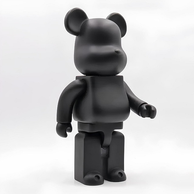 Дизайнерская игрушка Беарбрик 28 см чёрный. Статуэтка Bearbrick 400% Black. Bearbrick Киев - изображение 7