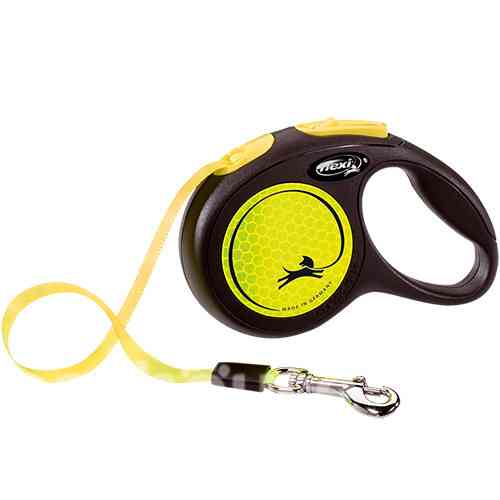 Повідець-рулетка Flexi New Neon XS стрічка 3м/12 кг (Жовтий) Вінниця