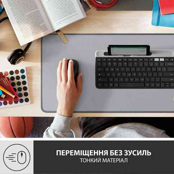 Килимок для мишi Logitech Desk Mat Studio Series Mid Grey (956-000052) (6794336) Киев