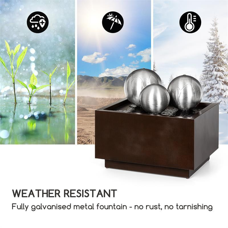 Фонтан Triumvirate Garden для внутреннего и наружного освещения из оцинкованной нержавеющей стали со Ровно - изображение 6