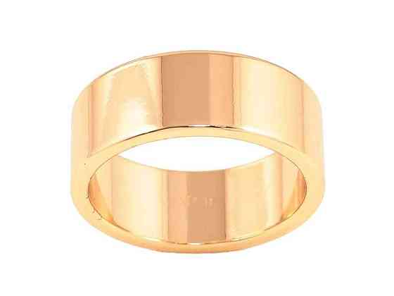 Каблучка Позолота 18K Американка Обручка 8мм (350632) р.18,5 ТМ XUPING Київ