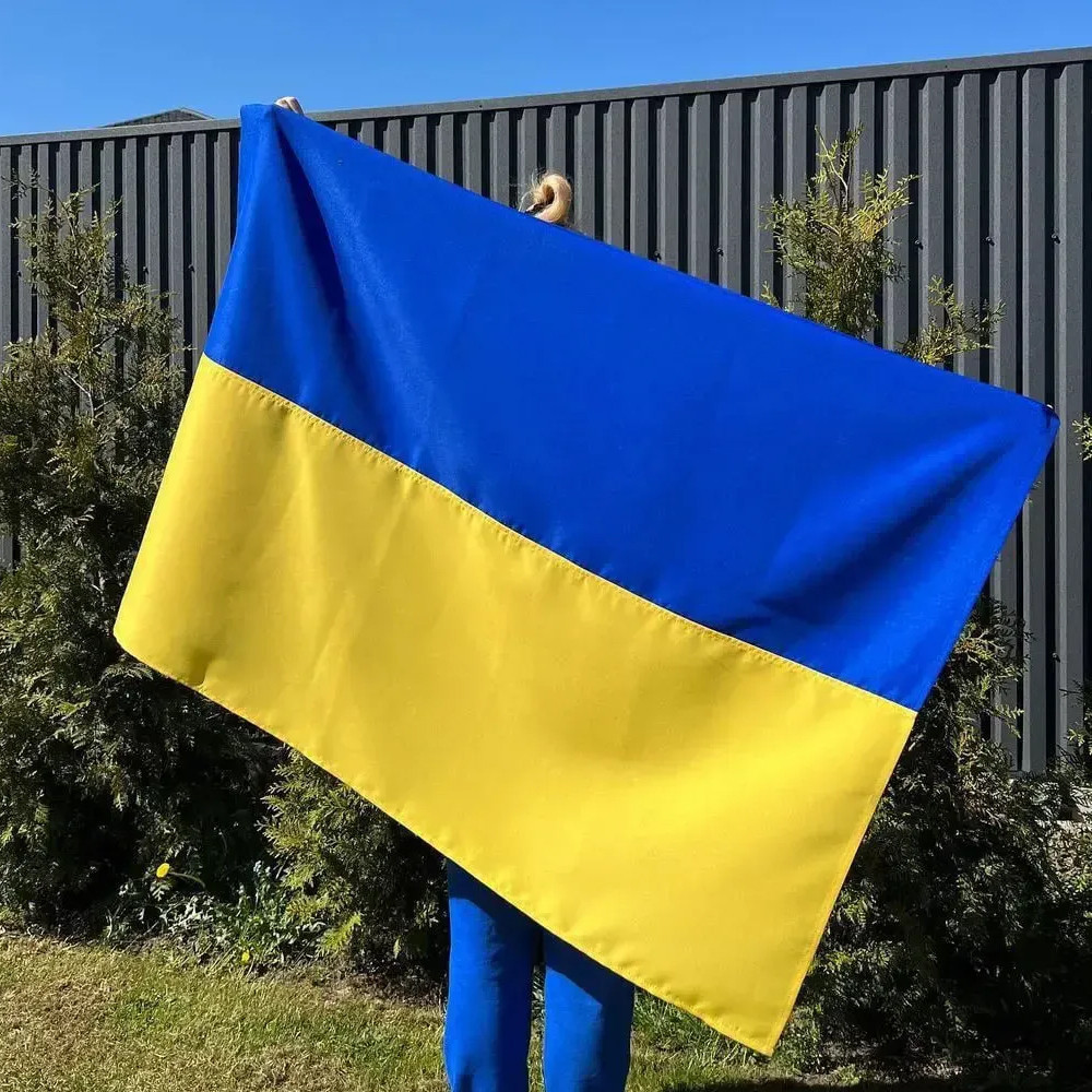 Великий прапор України 135х90см (габардин) SBR Київ - фото 10