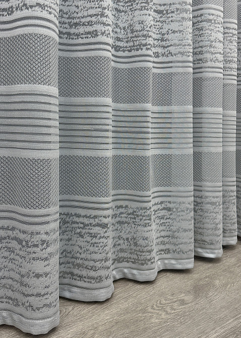 Тюль VR-Textil 1888т Lauren Жакард Сірий 300х270 см (42-0841) Київ - фото 7