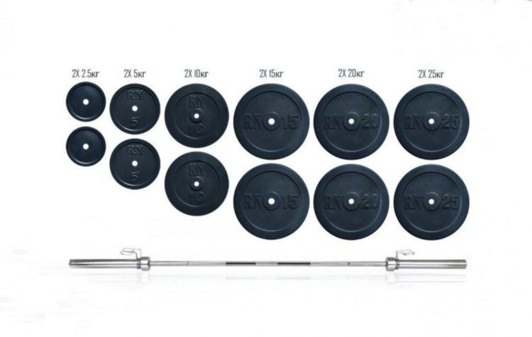 Штанга наборная олимпийская на 175 кг Гантели, гири, штанги и диски гранилит Киев - изображение 1