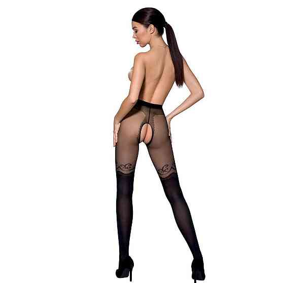 Колготки з відкритим доступом, подвійна щільність Passion TIOPEN 012 1/2 (20/40 den), black Sex Aura Київ