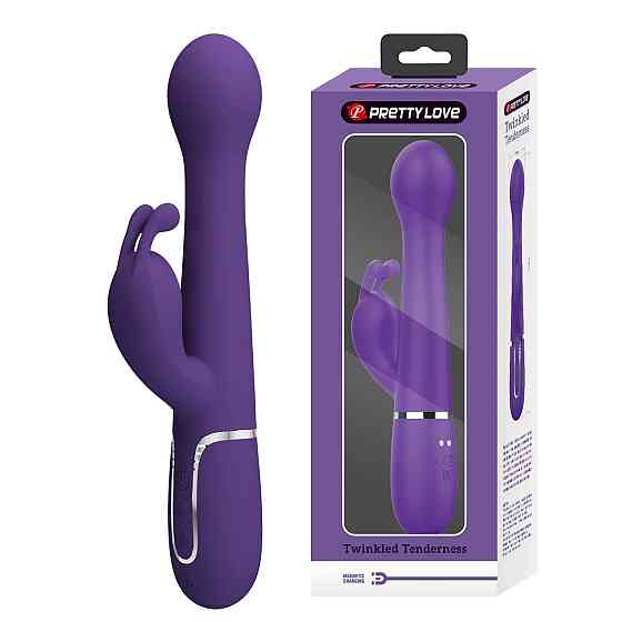 Вібратор з ротацією і поштовхами Pretty Love Dejon dark Purple фіолетовий Sex Aura Київ