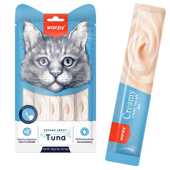 Жидкое лакомство для котов Wanpy Creamy Lickable Treats Tuna ВАНПИ ТУНЕЦ Киев