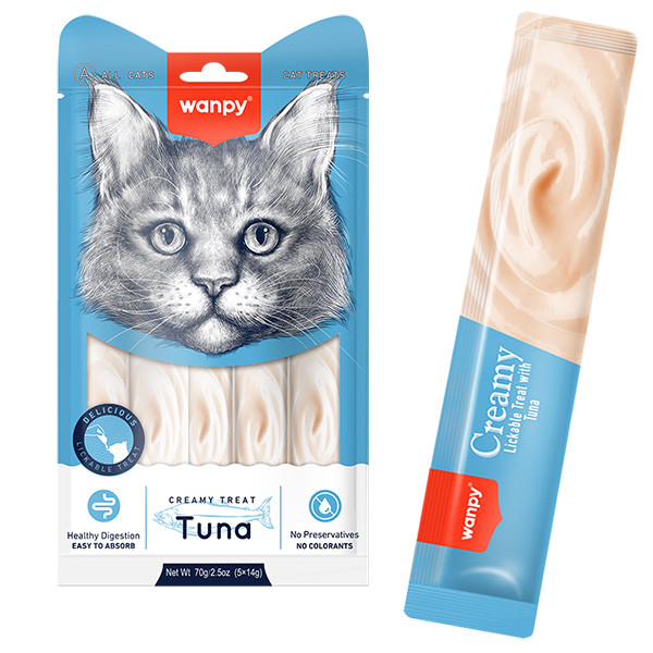 Жидкое лакомство для котов Wanpy Creamy Lickable Treats Tuna ВАНПИ ТУНЕЦ Киев - изображение 1