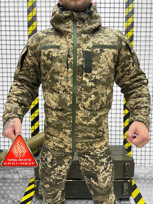 Куртка зимова чоловіча тепла водовідштовхувальна піксель Одеса - фото 1