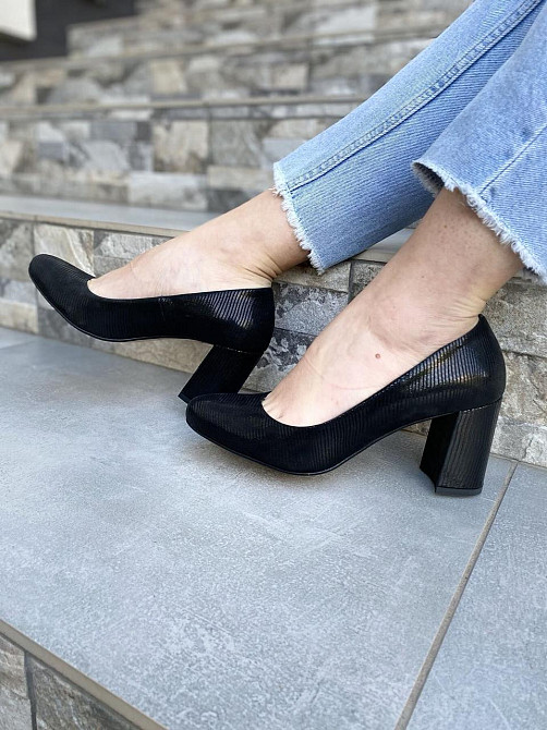 Stepter Туфлі жіночі STEPTER чорні натуральна шкіра каблук 7 см розмір 39 (3867) Коломыя - изображение 8