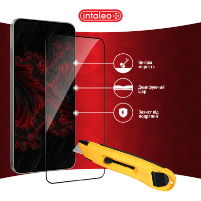 Стекло защитное Intaleo Full Glue Samsung Galaxy S25 Black (1283126607899) Винница - изображение 5