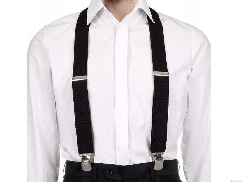 Підтяжки для штанів Х міцні Польські чоловічі чоловічі Чорний Одеса - фото 1