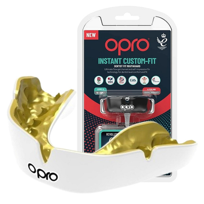 Капа OPRO Instant доросла (вік 11+) White/Gold (art.102520006) Кам'янське - фото 1