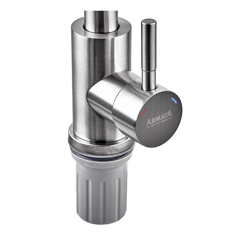 Смеситель для умывальника Armata SUS-001-C(N) из нержавеющей стали без подвода (CH6479) Харьков - изображение 2