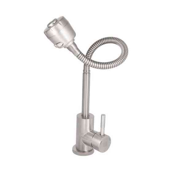 Змішувач для кухні Lidz Aria 015F41 з гнучким виливом (k35) LDARI015F41NKS45306 Nickel Київ