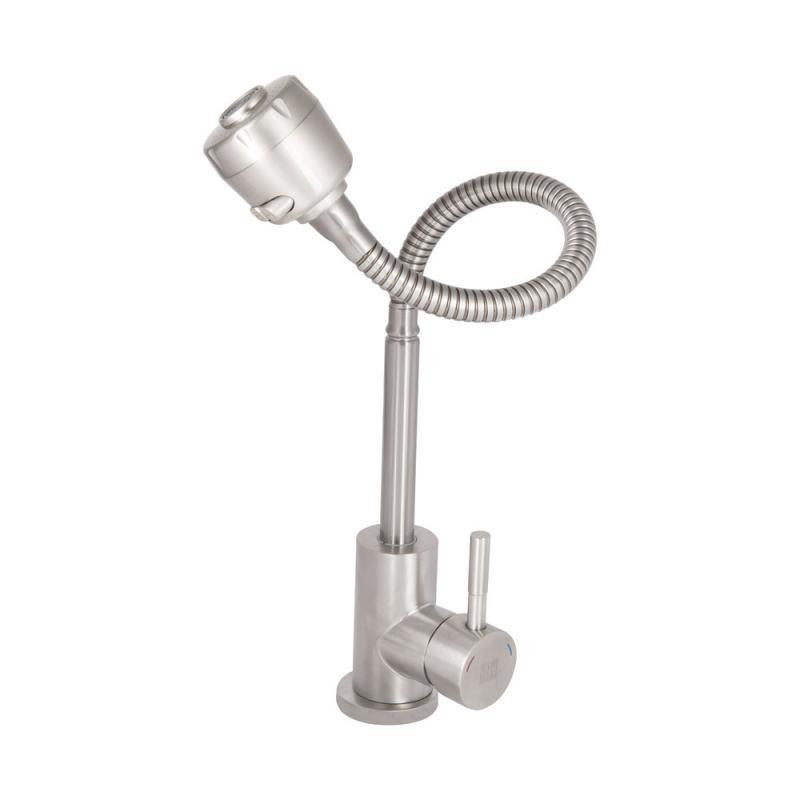 Змішувач для кухні Lidz Aria 015F41 з гнучким виливом (k35) LDARI015F41NKS45306 Nickel Київ - фото 3