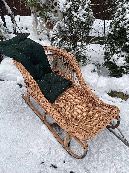 Санки детские плетеные с зеленым матрасм Киев - изображение 3