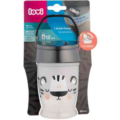Поїльник-непроливайка Lovi Salt &amp; Pepper із силіконовою трубочкою 250 мл (35/356) Вінниця